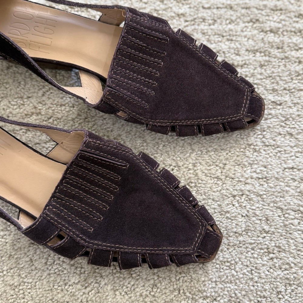 NEW Bird of Flight Gamma D'Orsay Suede Cutout Sandals Brazil 9 Anthropologie - Picture 4 of 12